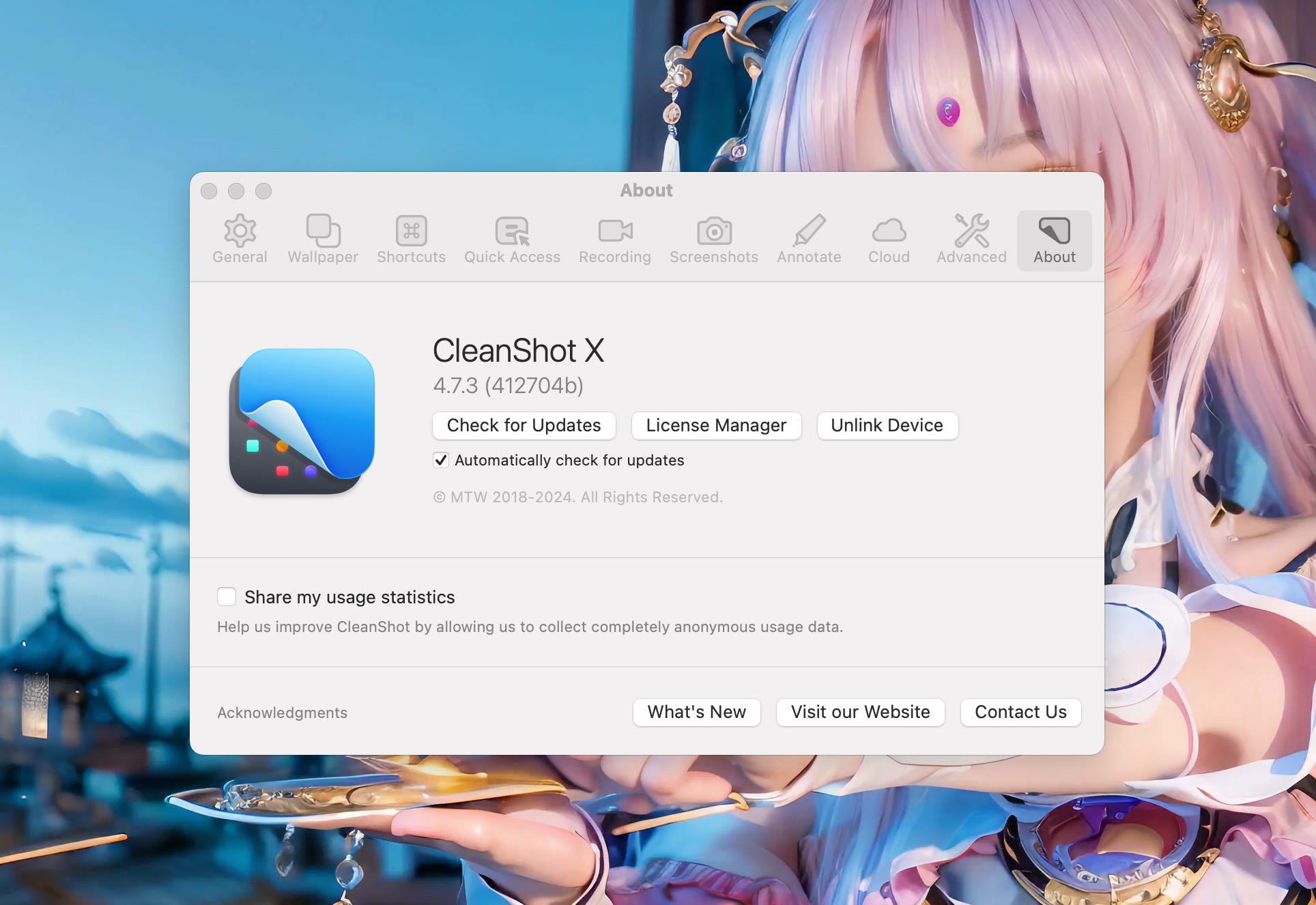 CleanShot X for mac(录屏截图标注工具) v4.7.3英文激活版